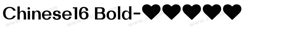 Chinese16 Bold字体转换
